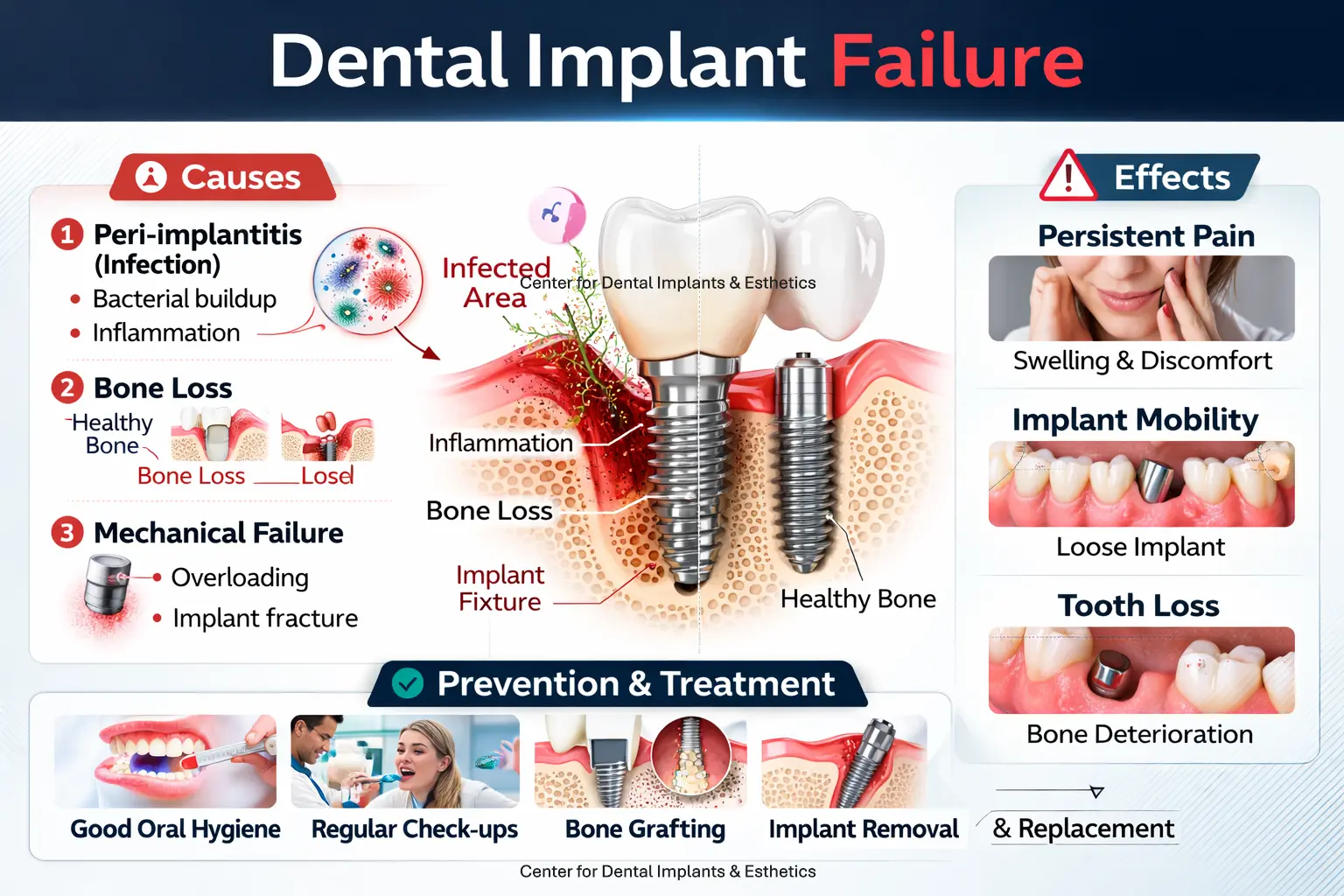 Dental Implant Failure Causes — Centre for Dental Implants and Esthetics, Gurgaon