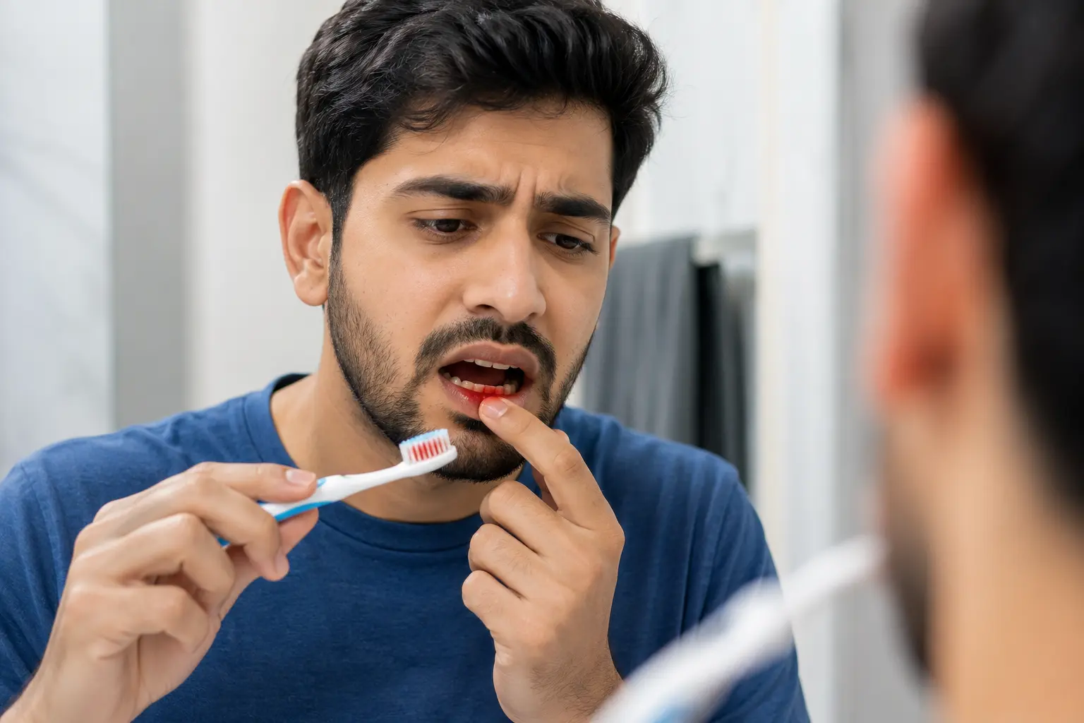 Healthy gums vs gum disease — bad breath treatment explained at Center for Dental Implants and Esthetics Gurgaon