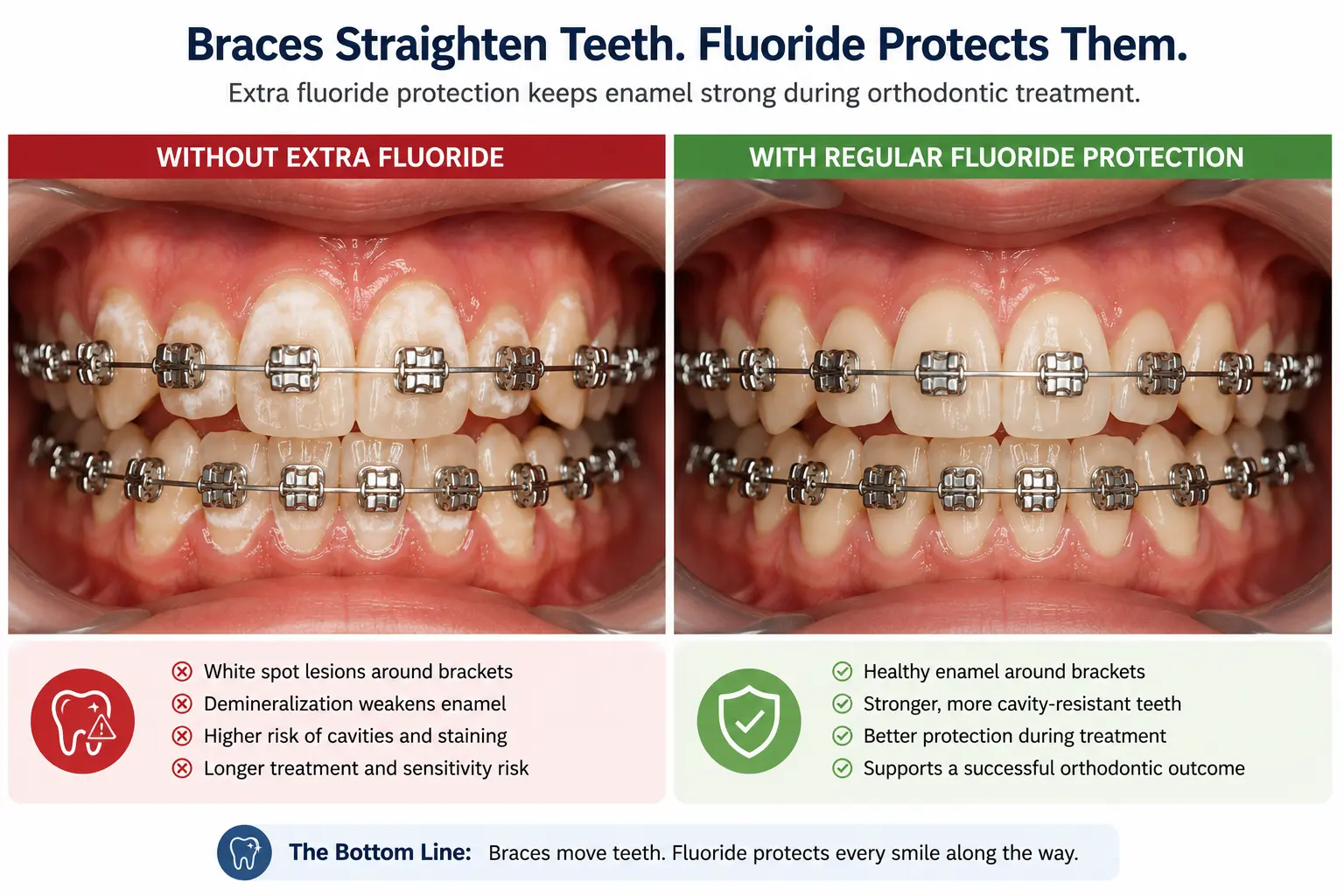 Fluoride treatment for children with braces in Gurgaon — protecting enamel during orthodontic treatment